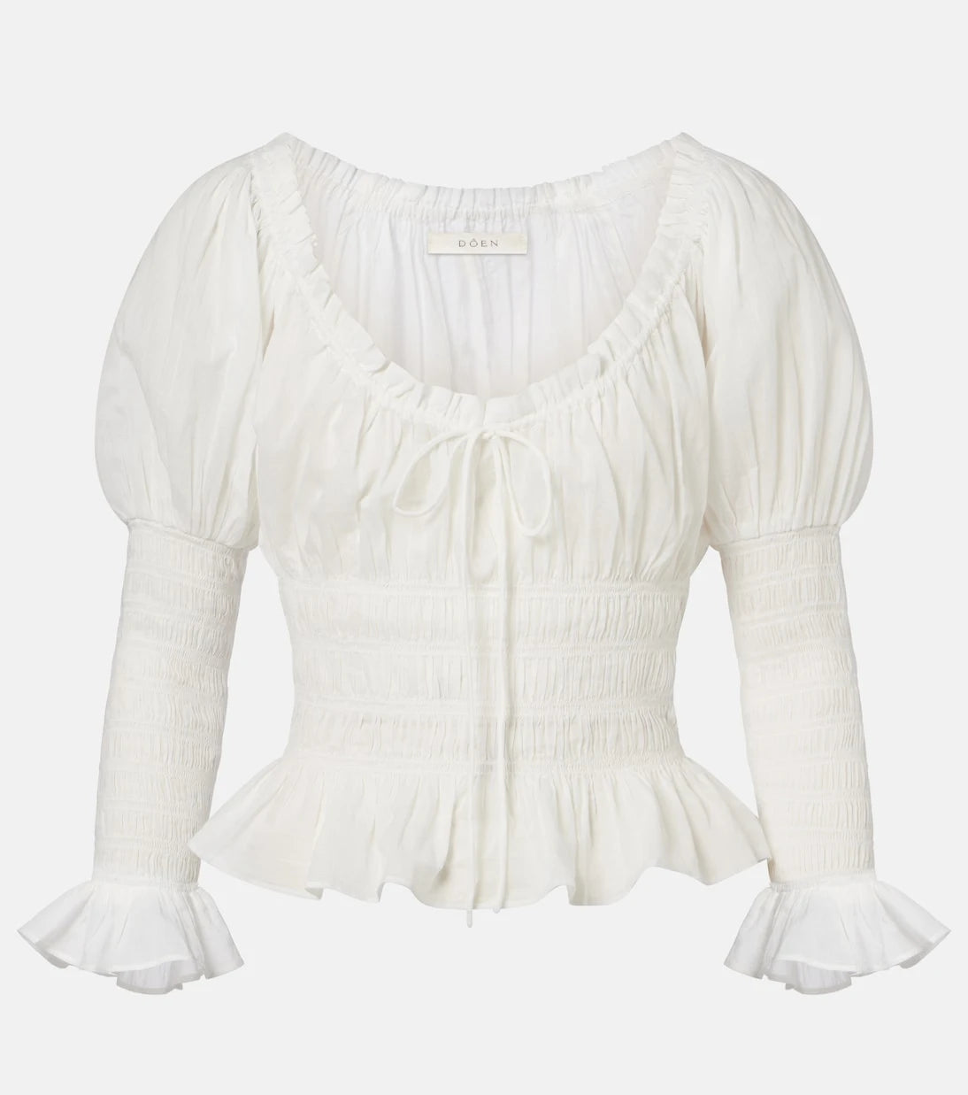 Dôen - Baptisia shirred cotton voile top