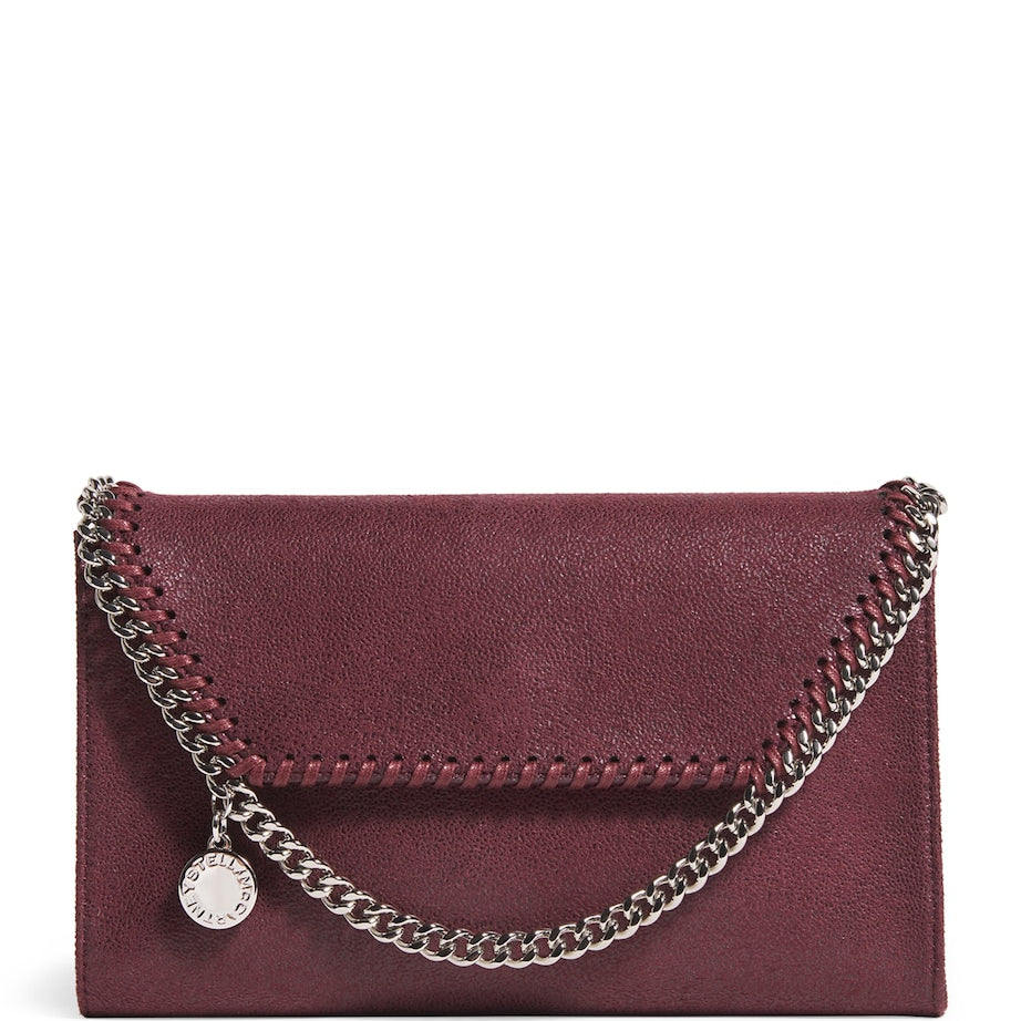 Stella McCartney Burgundy Mini Falabella Cross-Body Bag
