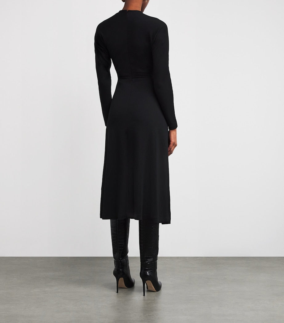 Joseph Black Jersey Midi Dress