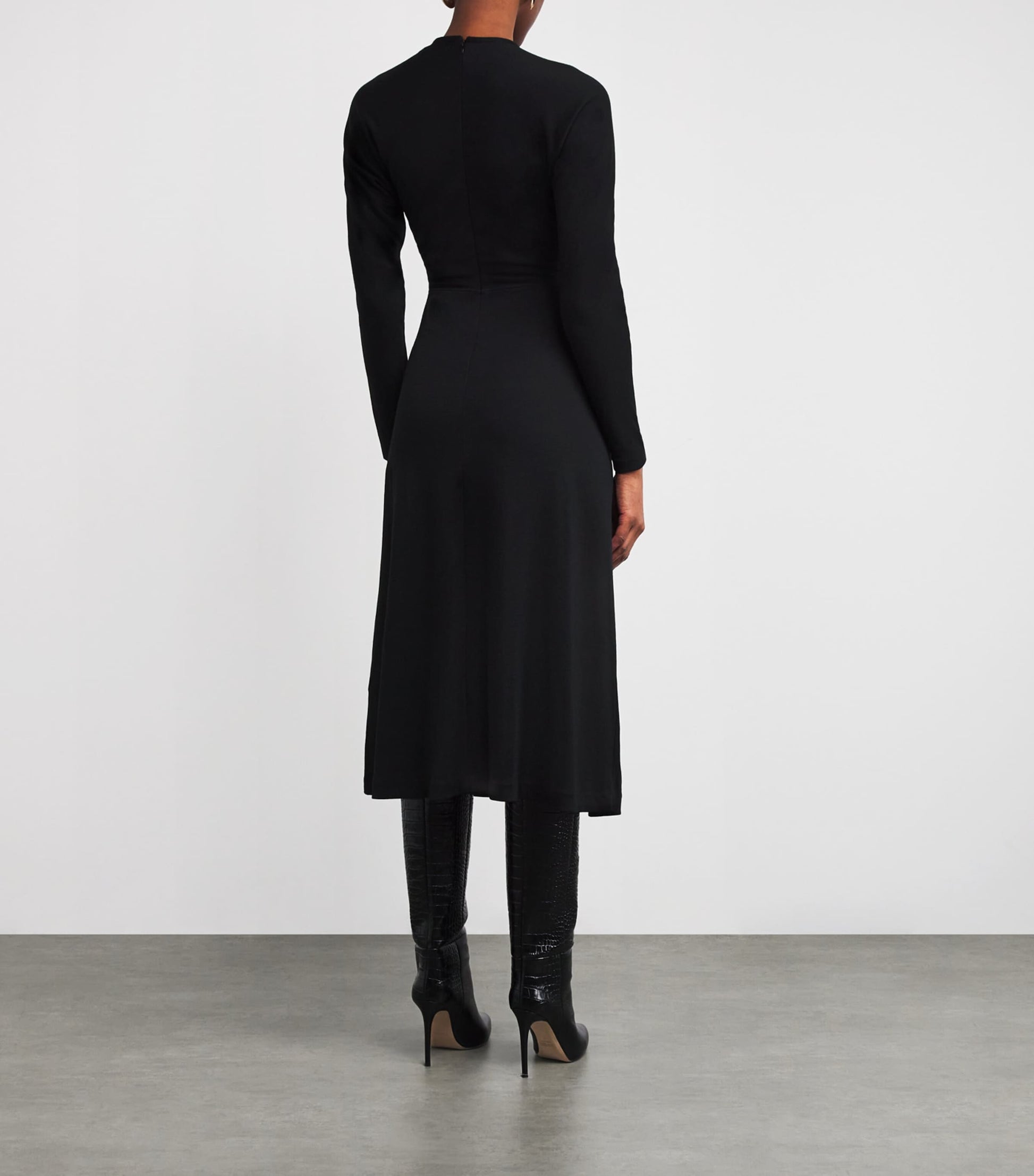 Joseph Black Jersey Midi Dress