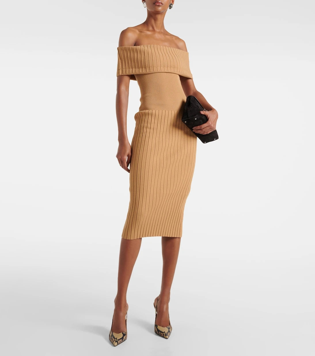 Sportmax - Off-shoulder midi dress