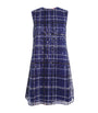 MAX&Co. Blue Sequin Check Mini Dress