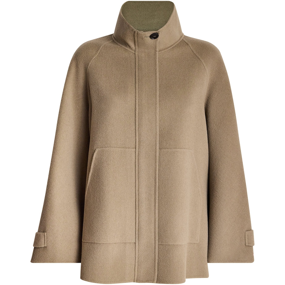 Green Virgin Wool Coat