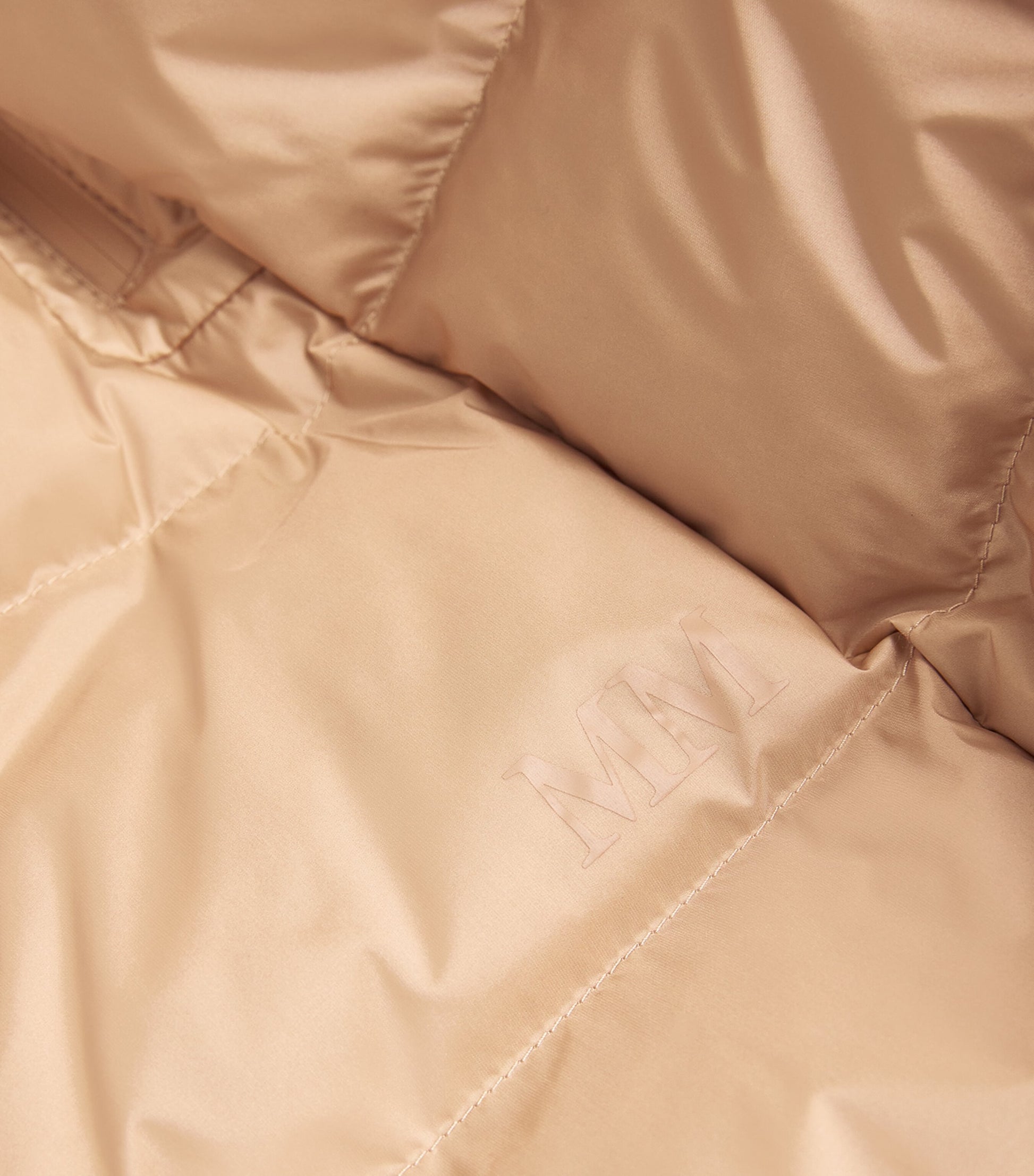 Beige Padded Hooded Gilet