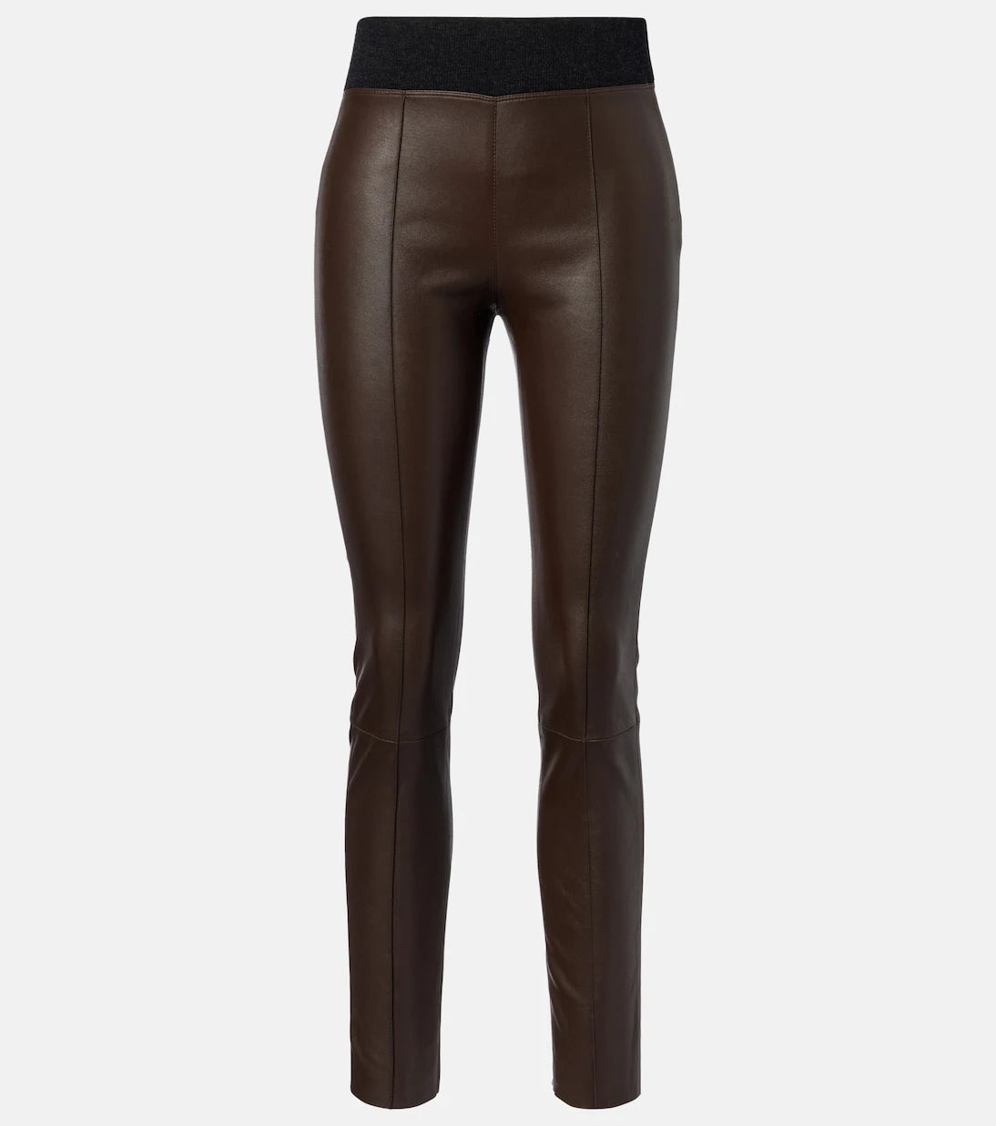 Brunello Cucinelli - Leather slim pants