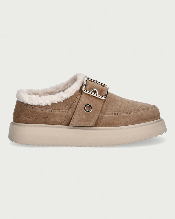 Inuikii Kadın Süet Terlik Micro Buckle