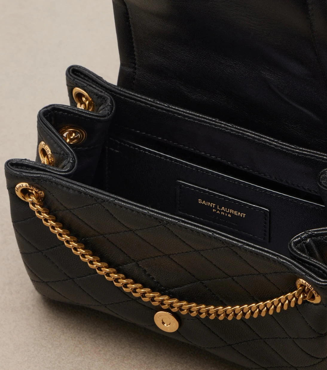 Saint Laurent - حقيبة كتف نوليتا ميني من الجلد