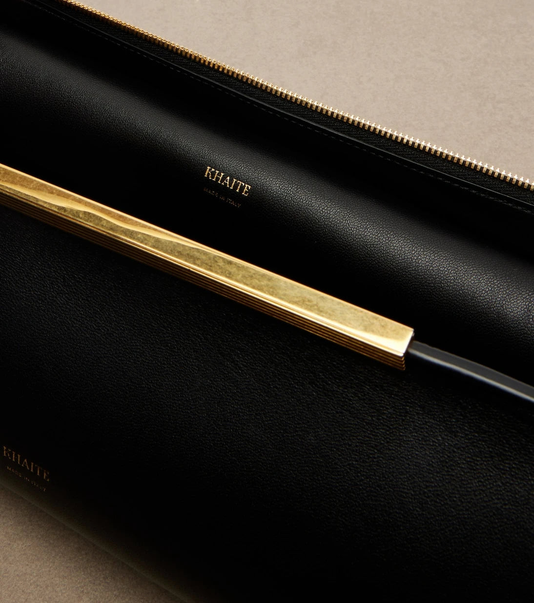 Khaite - Donna leather clutch