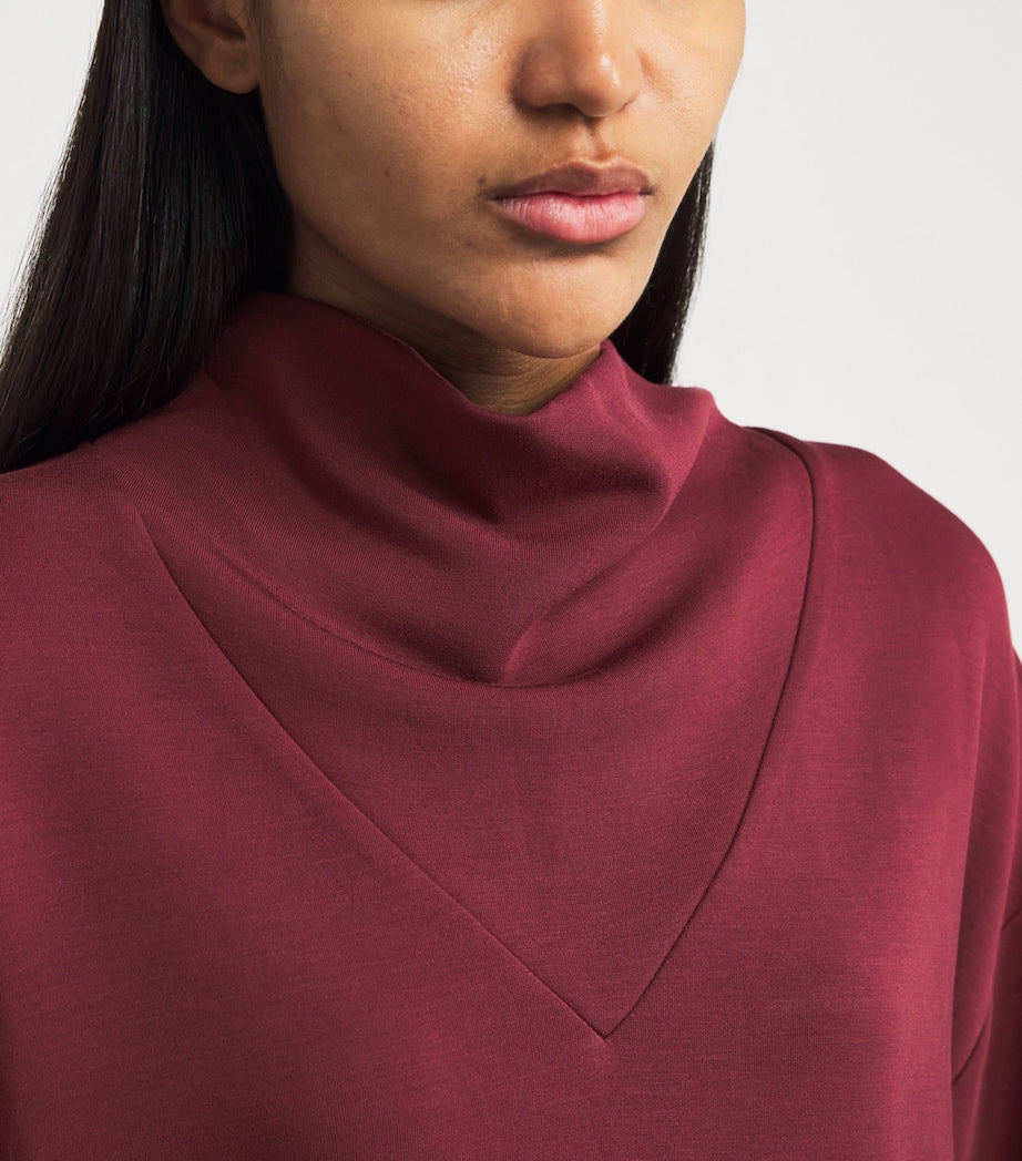Varley Burgundy Cowl-Neck Betsy Sweatshirt