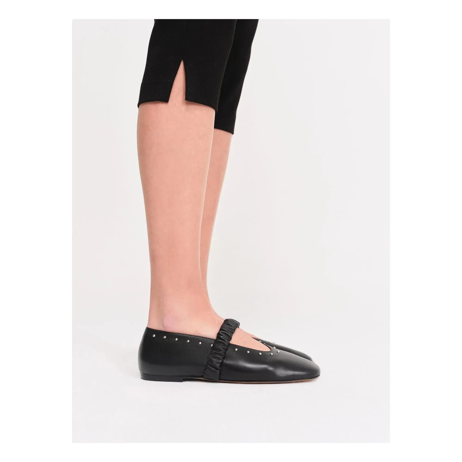 Socque Paris - Ballerinas June Leather | Black
