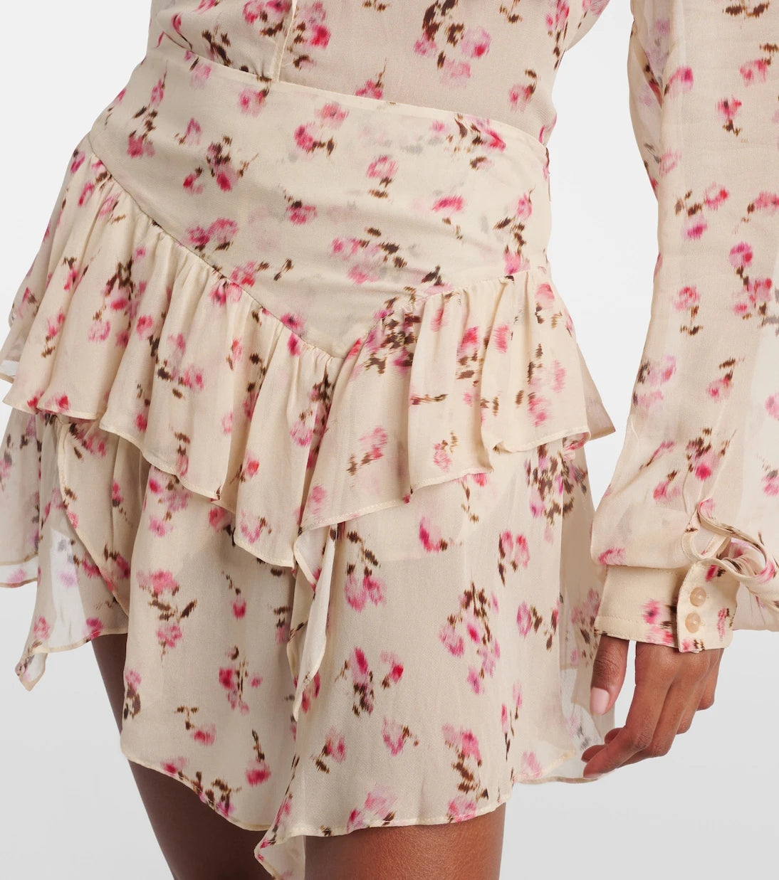 Marant Etoile - Floral ruffled miniskirt