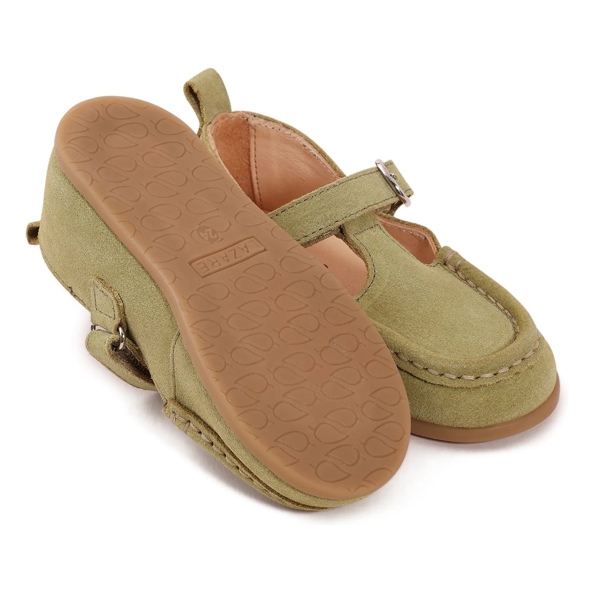Lazare - Babies Olive Suede | Almond green