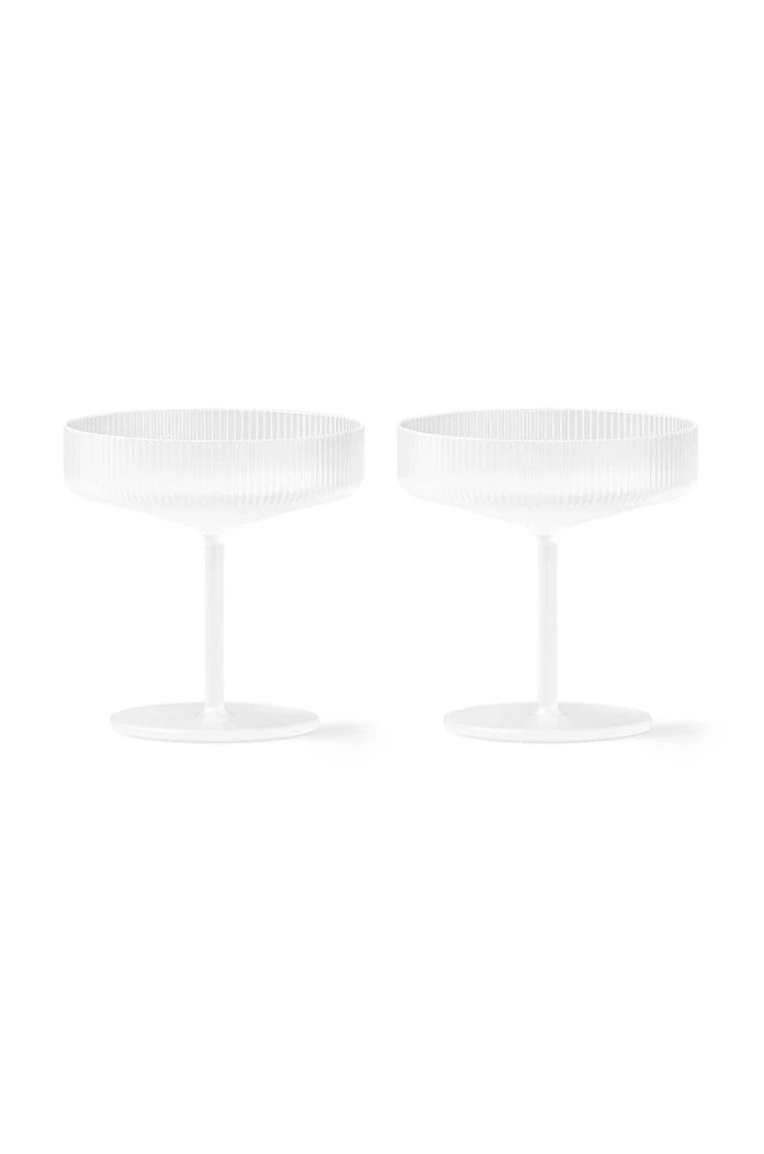 ferm LIVING Ripple Şampanya Kadehi Takımı 150 ml (2'li)
