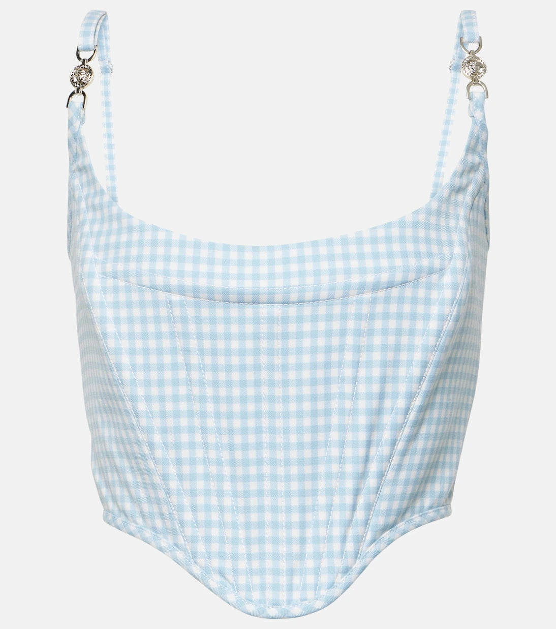 Versace - Medusa '95 gingham virgin wool bustier