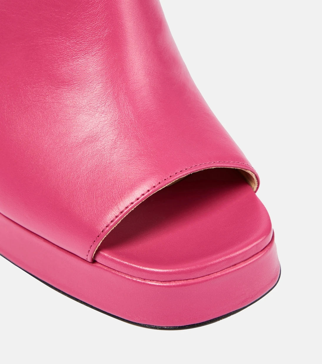 Souliers Martinez - Alba 90 platform leather mules