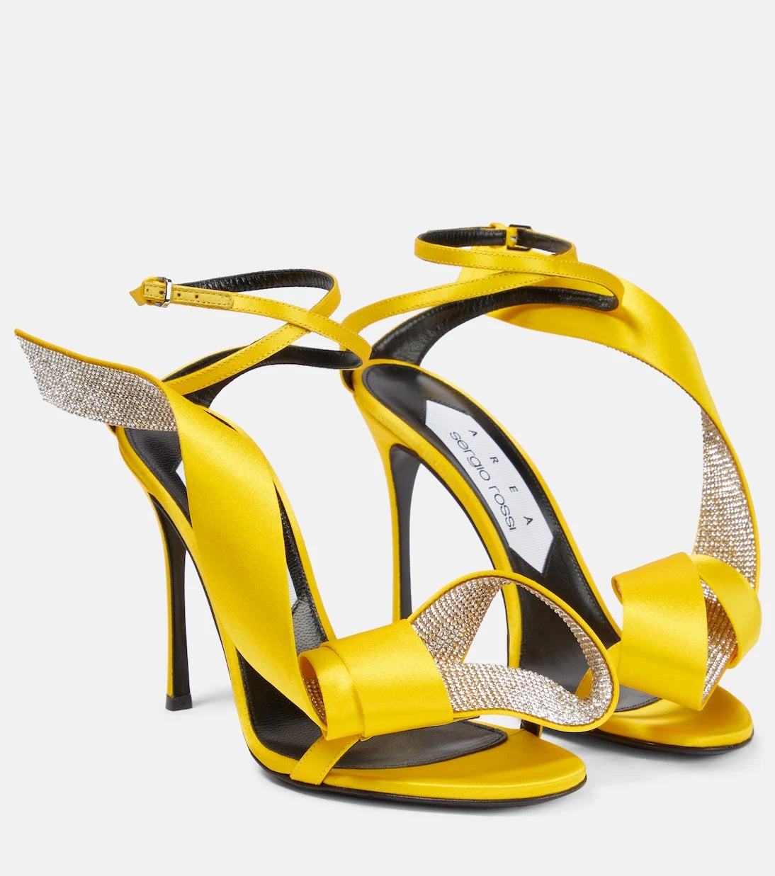 Area - x Sergio Rossi Marquise embellished satin sandals