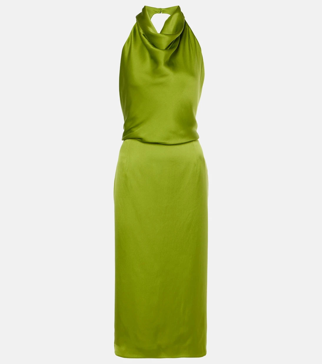 Magda Butrym - Halterneck silk satin midi dress
