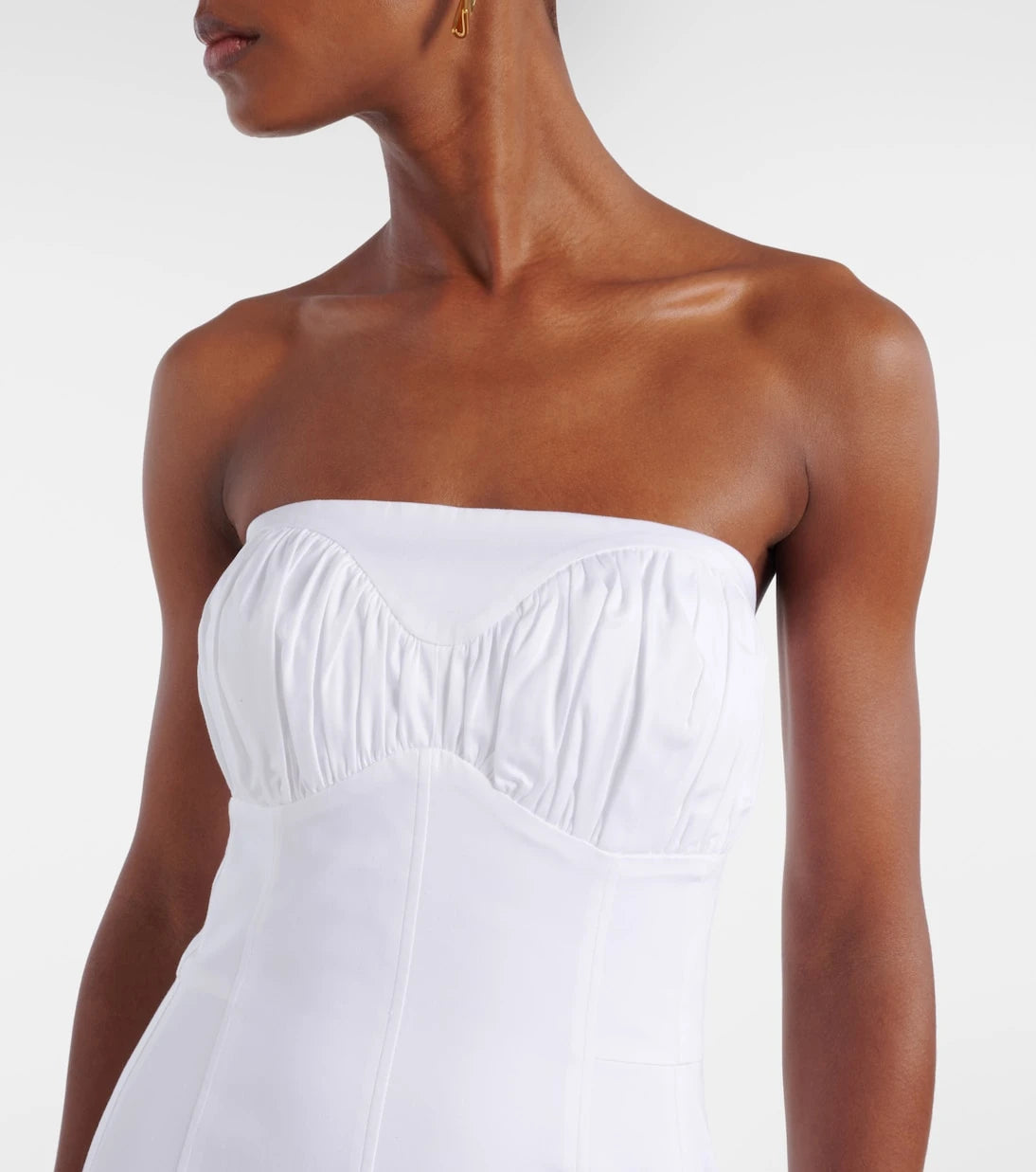 Tove - Lauryn strapless cotton-blend midi dress