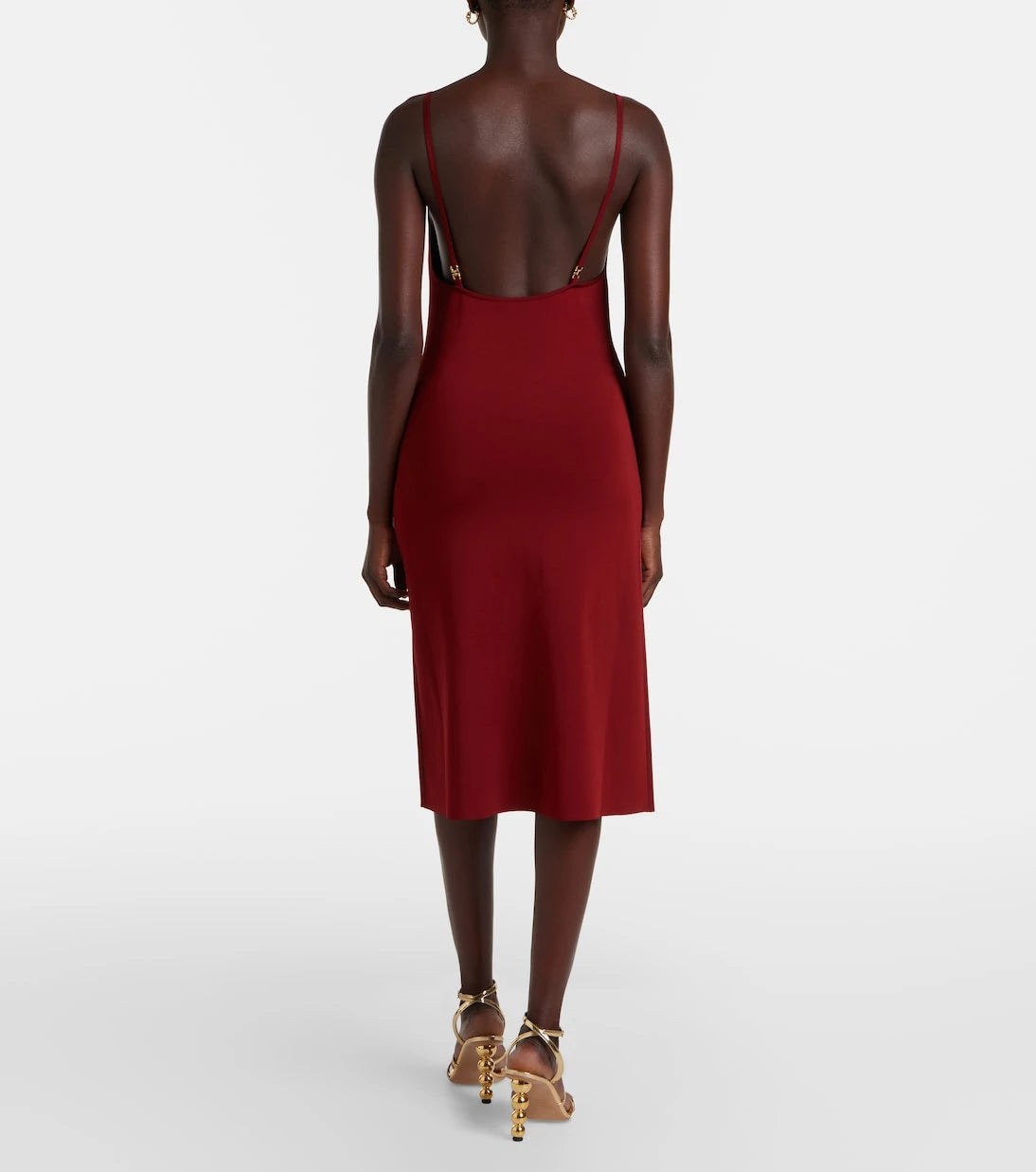 Ferragamo - Ribbed-knit jersey midi dress