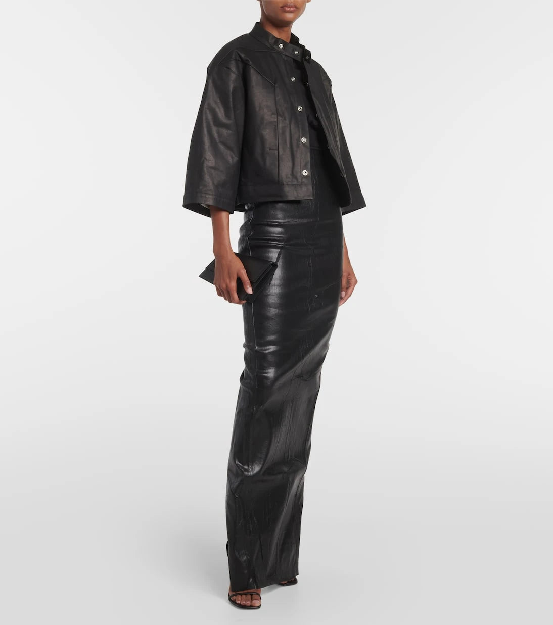 Rick Owens - Cropped leather jacket