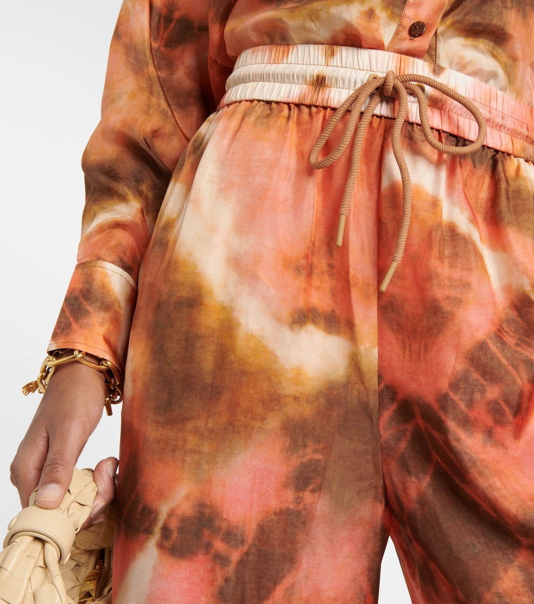 Zimmermann - Vacay tie-dye high-rise silk pants