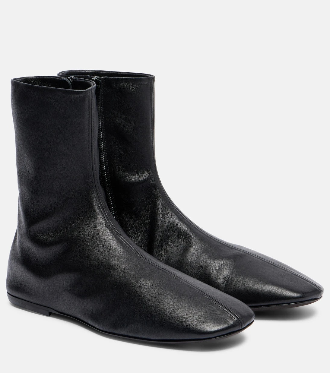 Dries Van Noten - Globe leather ankle boots