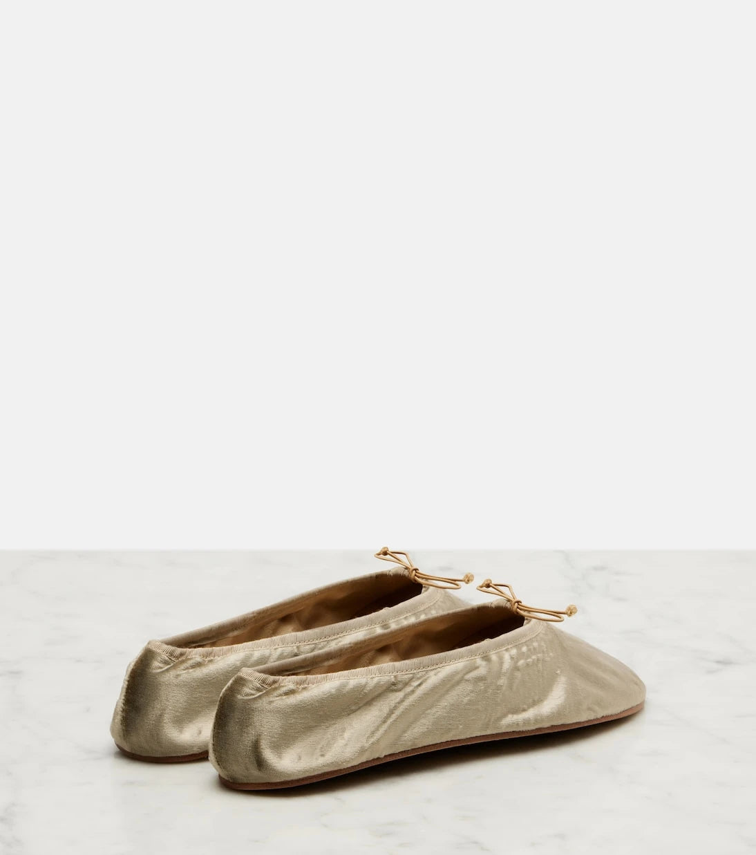 The Row - Round velvet ballet flats