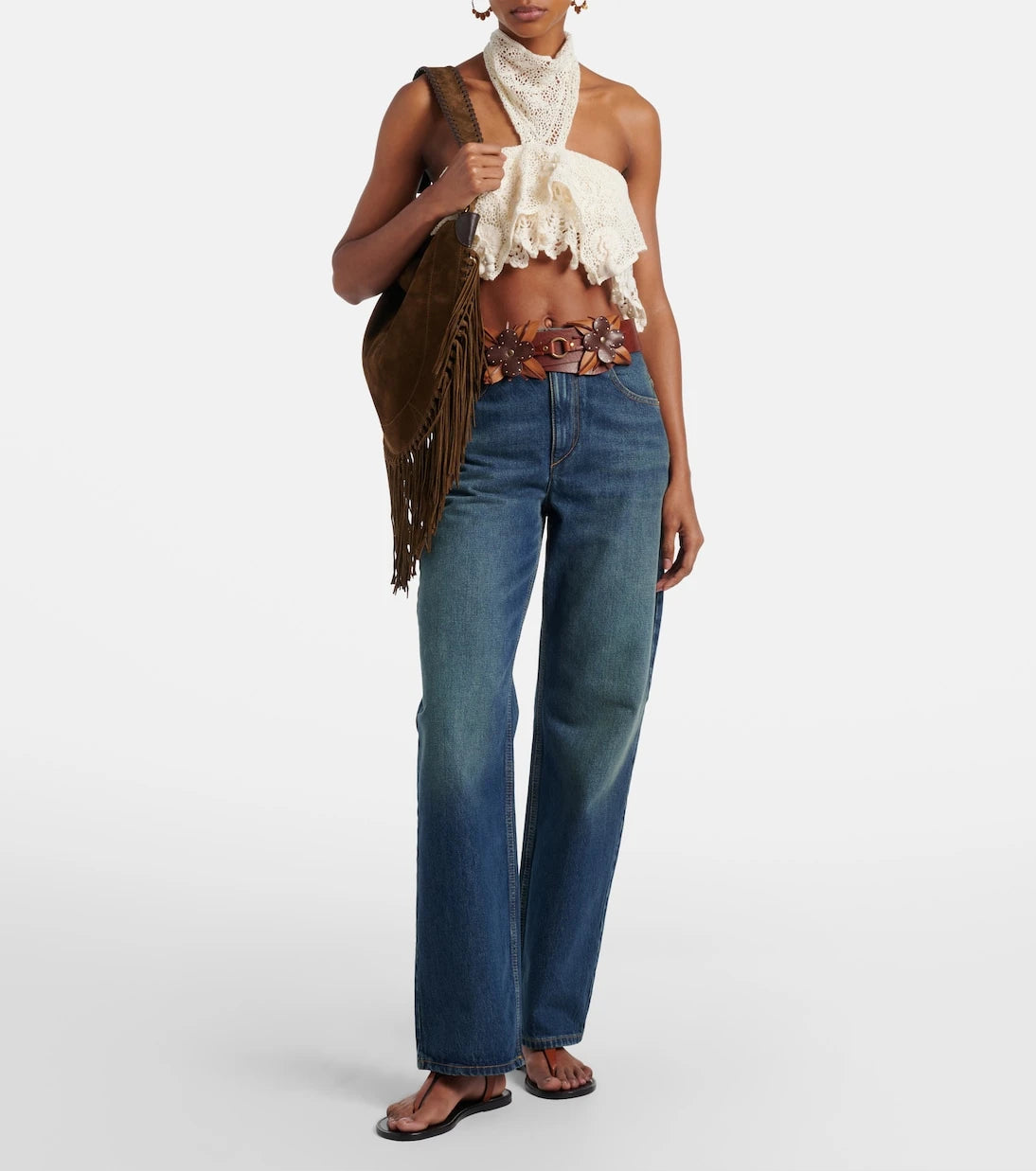 Isabel Marant - Dunvel crochet halterneck crop top