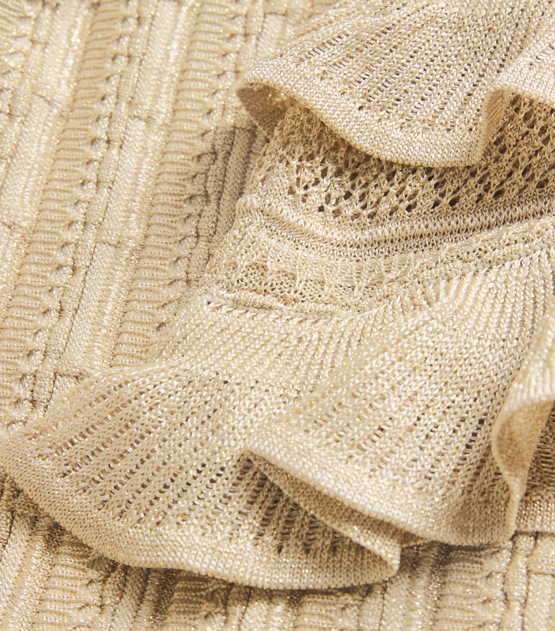 Zimmermann Gold Knit Halterneck Hypnotic Top