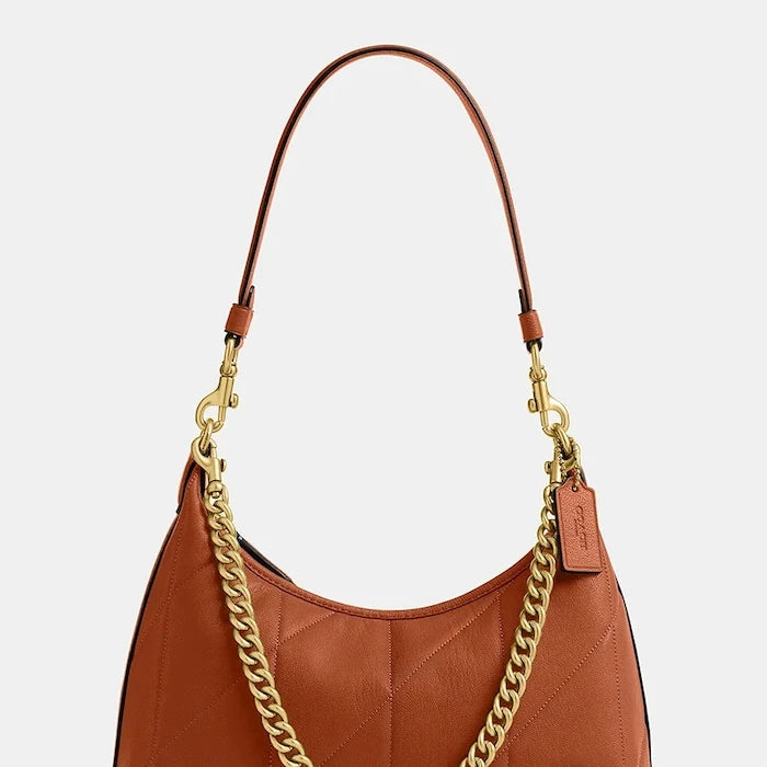 Coach чанта crossbody дамска от кожа Soft Quilted Juliet Shoulder Bag 25