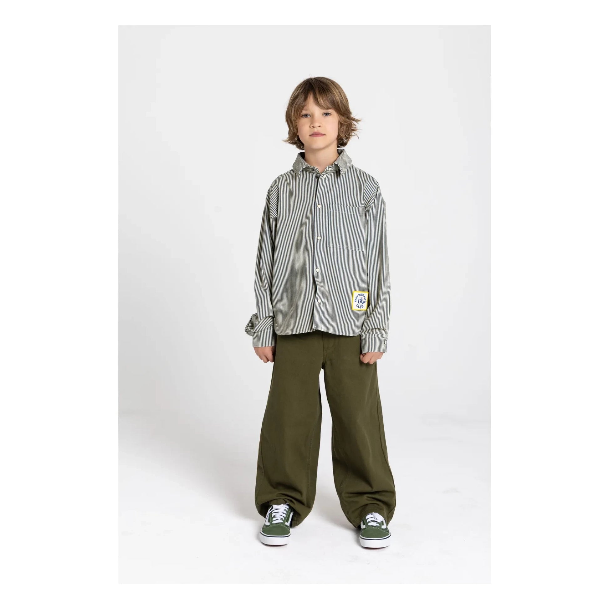 Hundred Pieces - Enzo Striped Shirt | Dark green