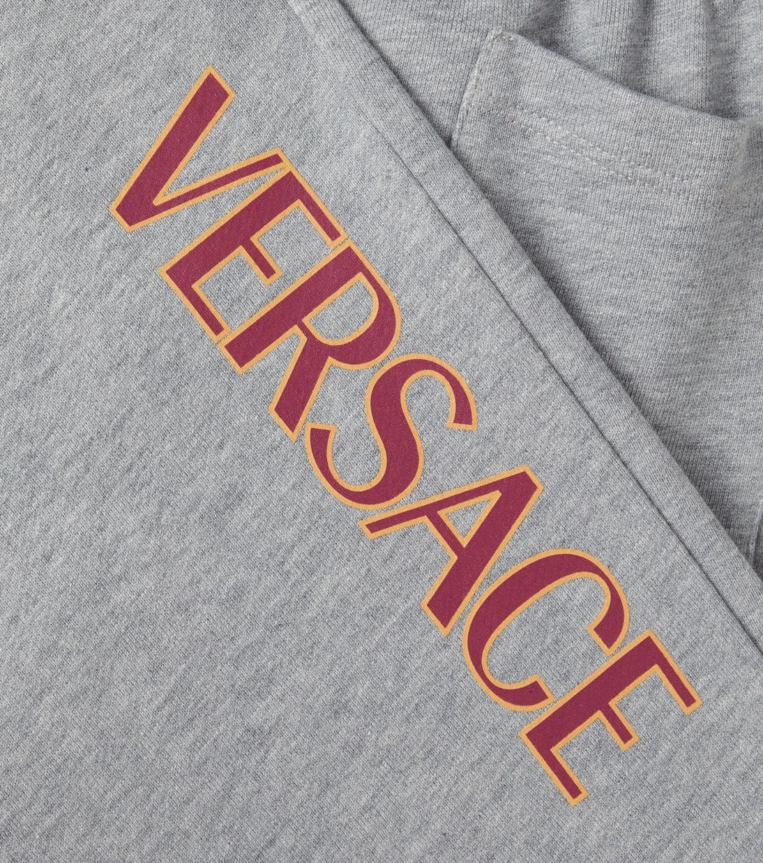 Versace Kids - بنطلون رياضي قطني جيرسي مزين بشعار الماركة