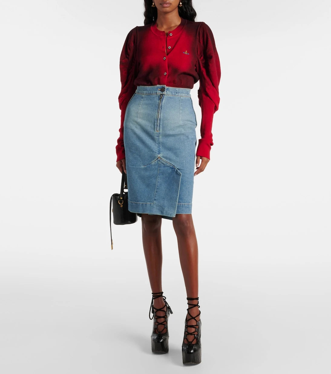 Vivienne Westwood - Orb denim pencil skirt