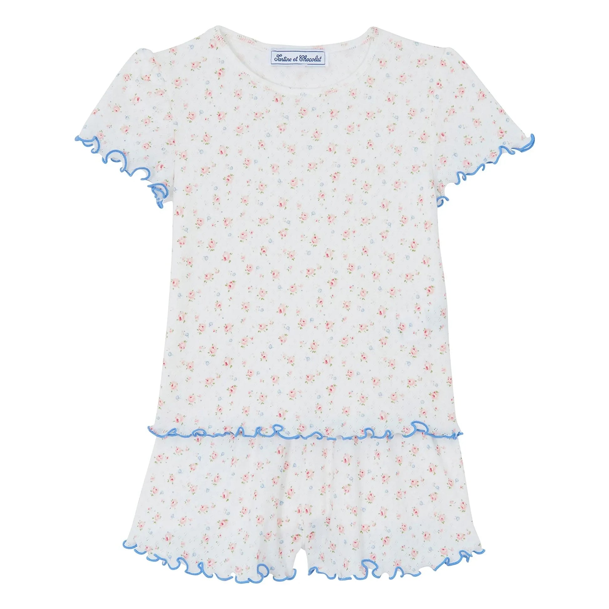 Tartine et Chocolat - Short Flowery Pyjamas | Ecru