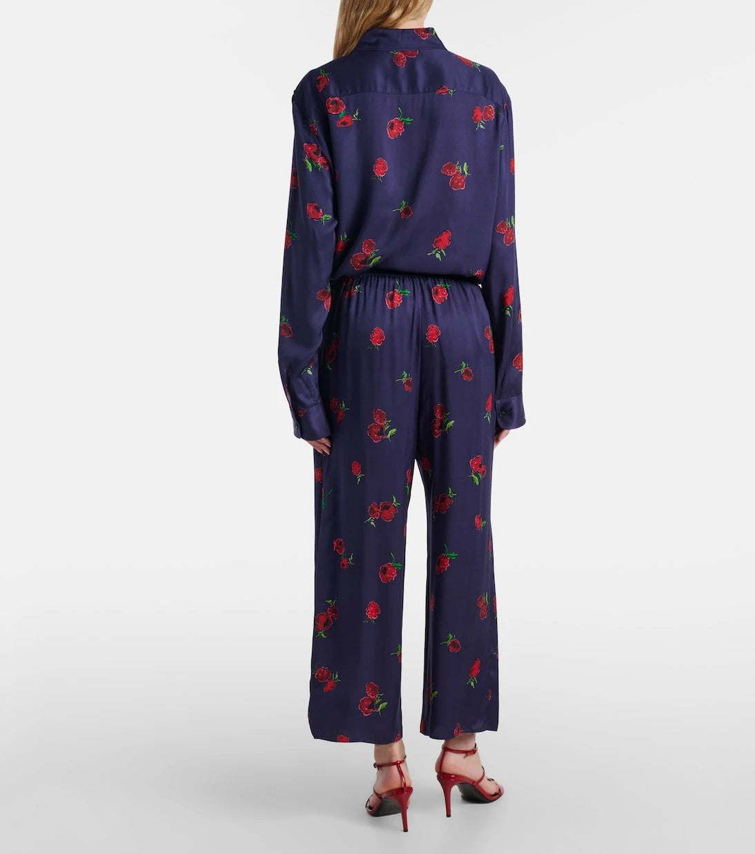Khaite - Mindy printed twill wide-leg pants