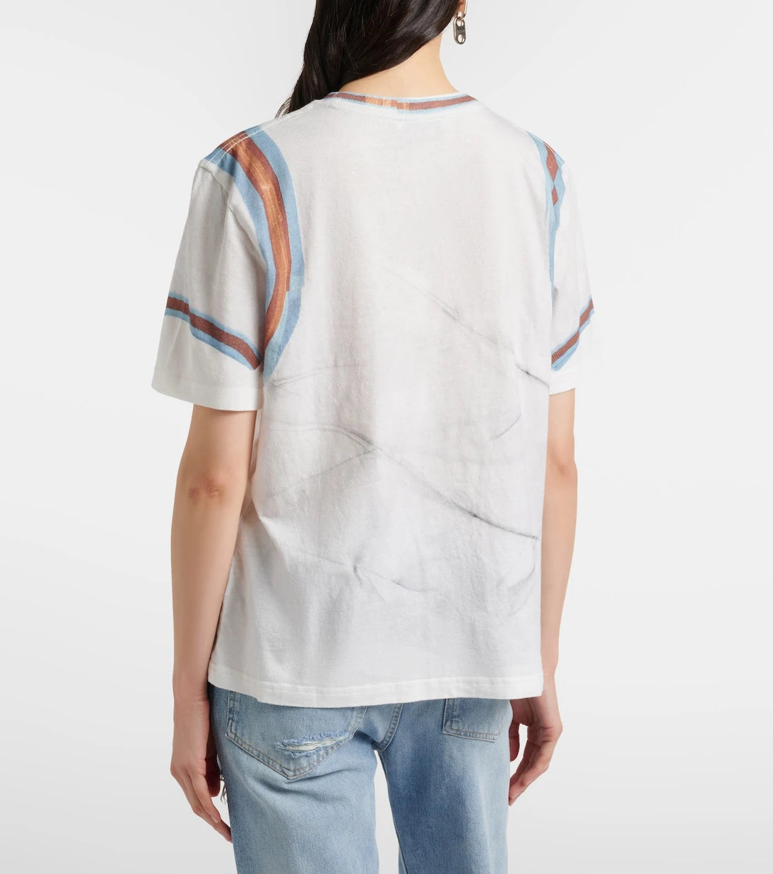 Acne Studios - تي شيرت من قطن الجيرسيه بنقشة ترمبلوي