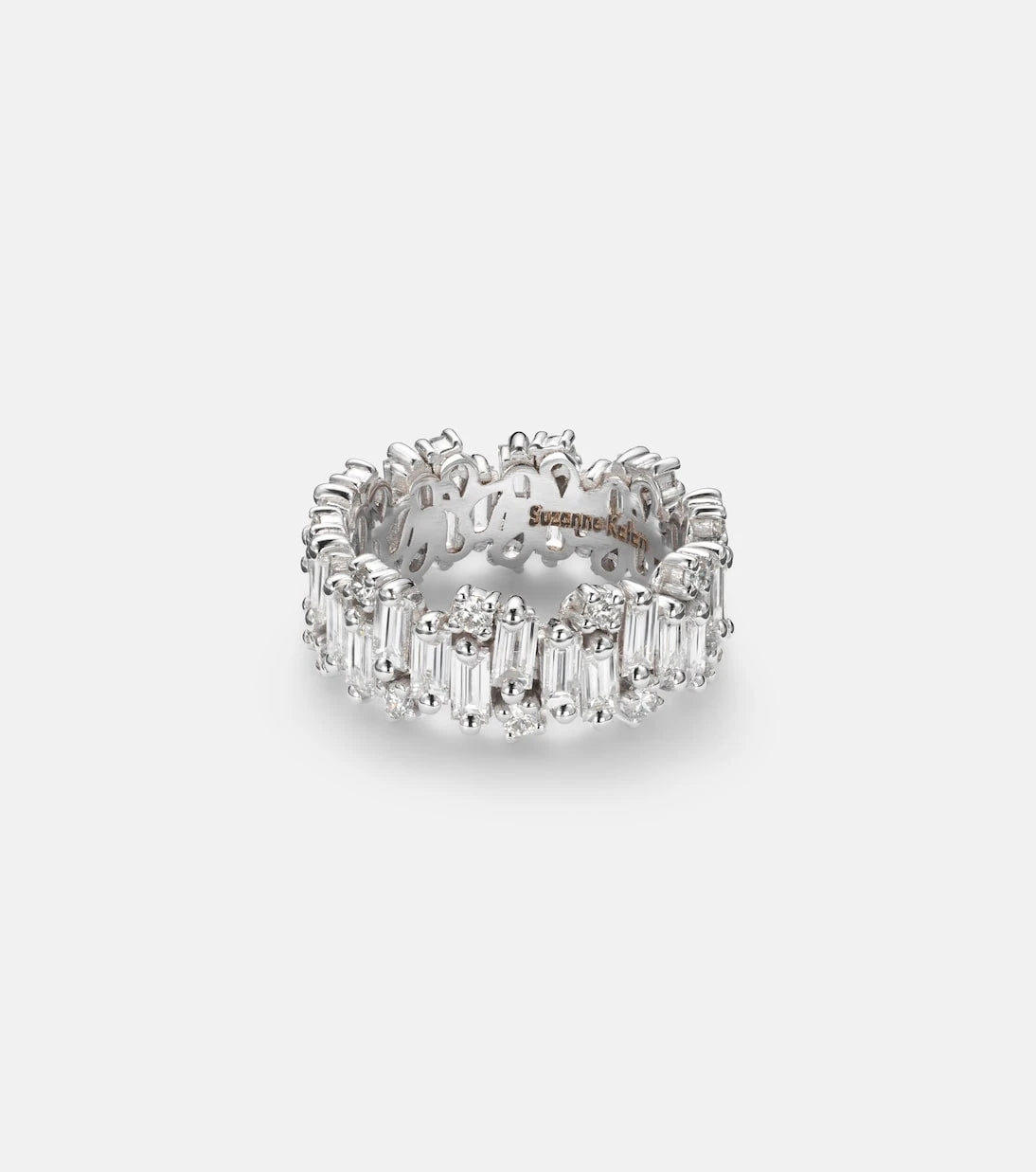 Suzanne Kalan - Shimmer Audrey 18kt white gold ring with diamonds