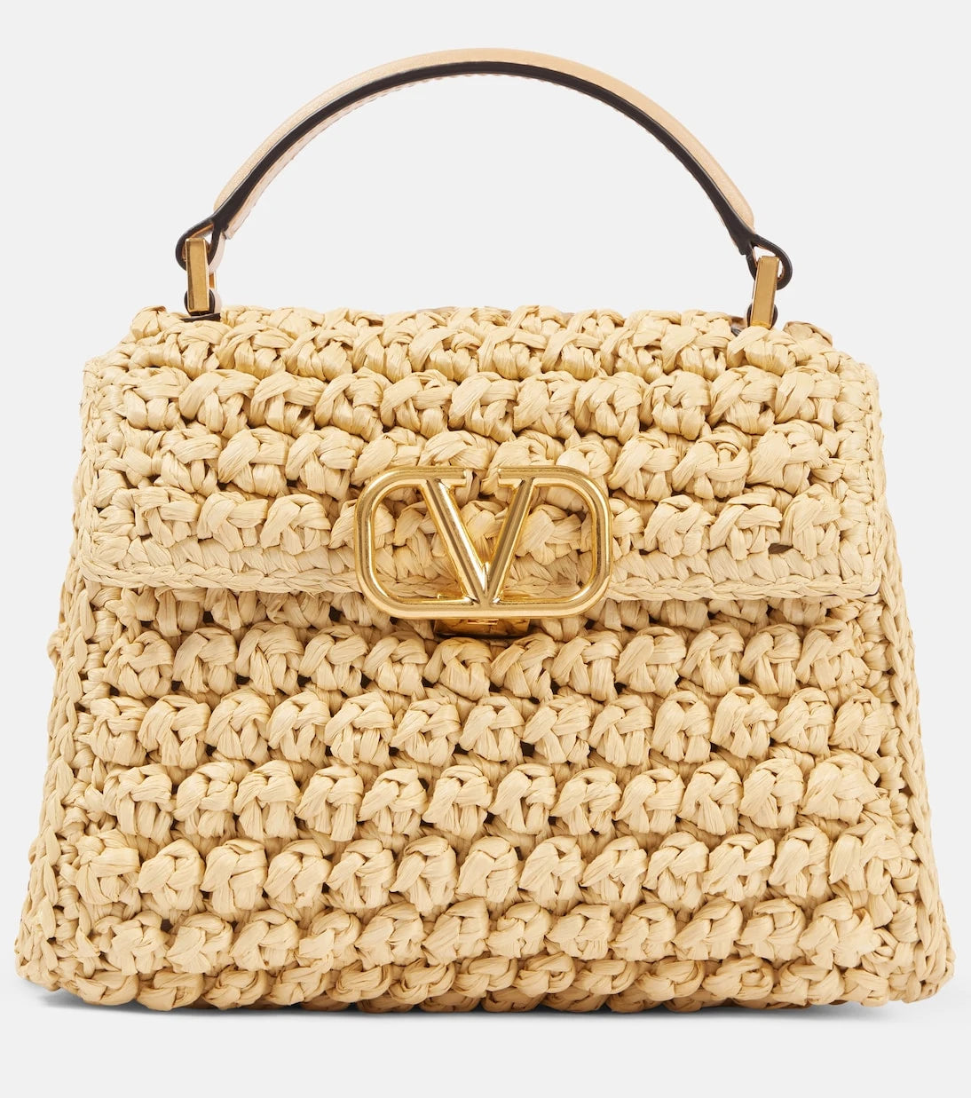 Valentino Garavani - VSling Mini raffia-effect tote bag