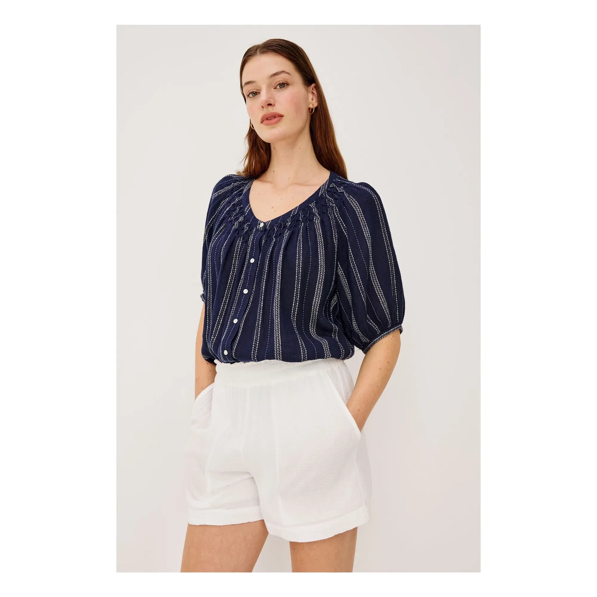 Rails - Blouse Stripes Rix | Navy blue