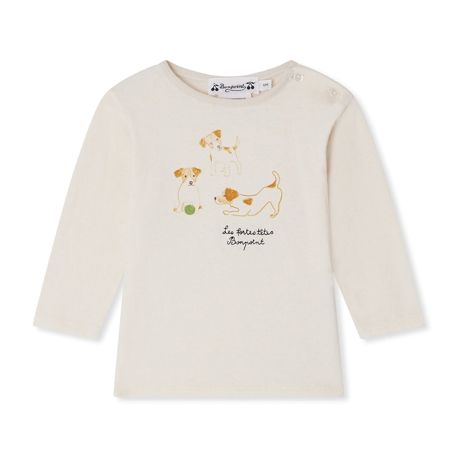 Cotton Dog Print Long-Sleeve T-Shirt (6-18 Months)