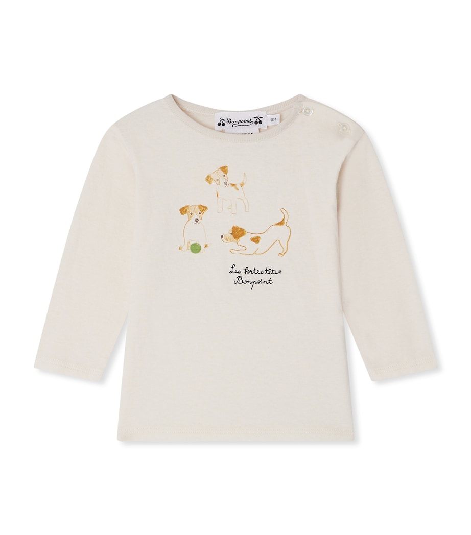 Cotton Dog Print Long-Sleeve T-Shirt (6-18 Months)