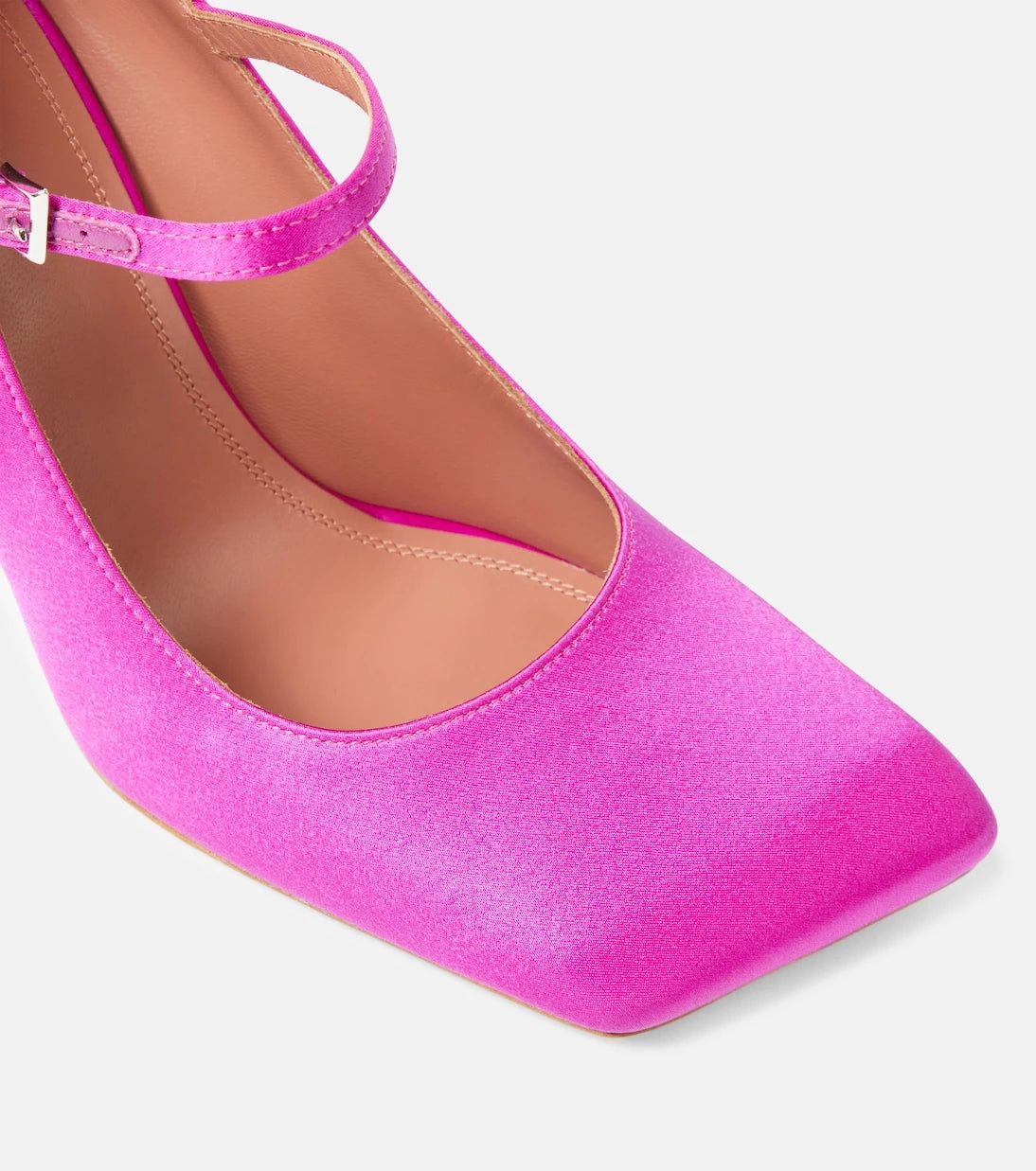 Amina Muaddi - Charlotte 95 satin Mary Jane pumps