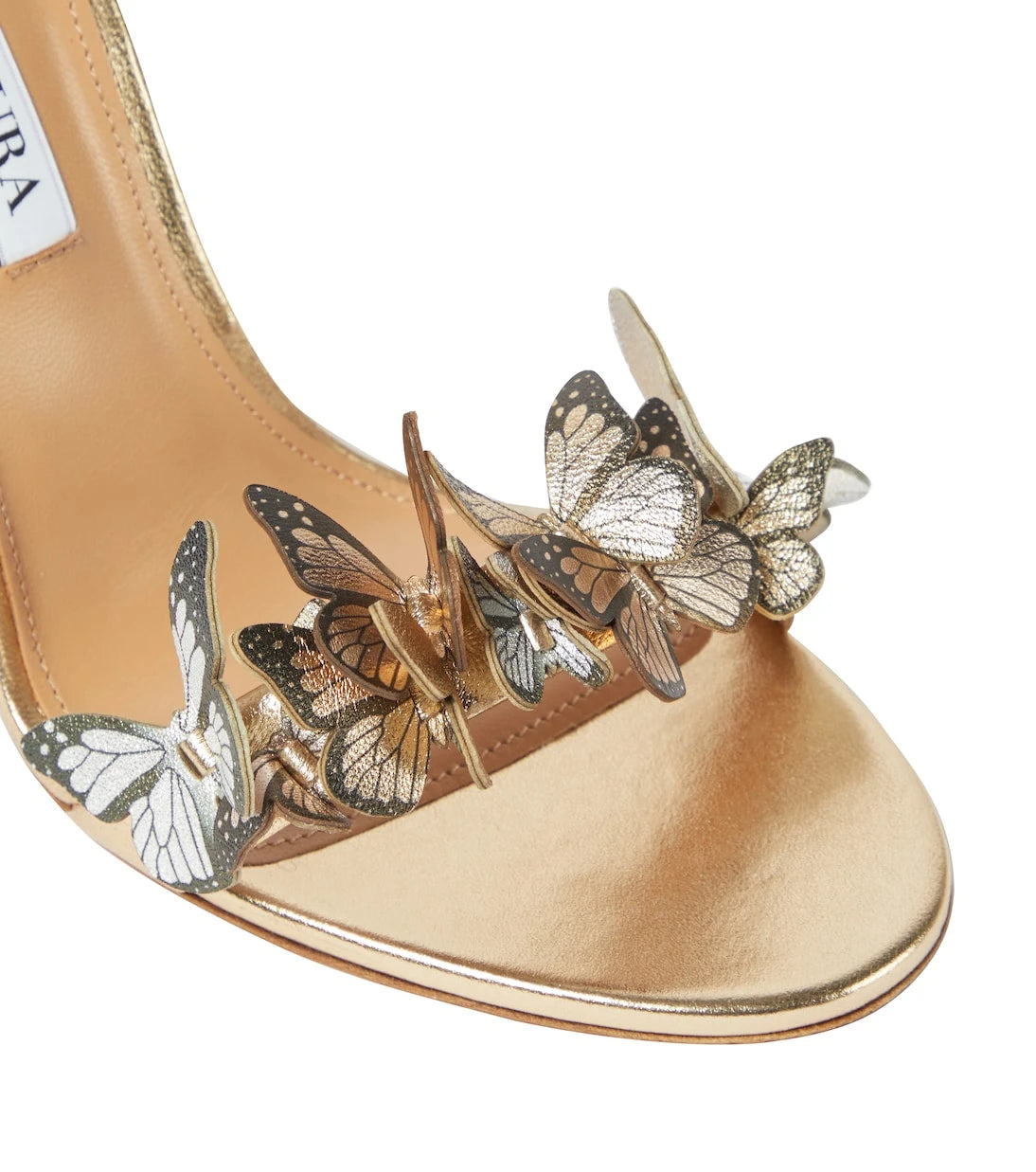 Aquazzura - Papillon 105 appliqué leather sandals