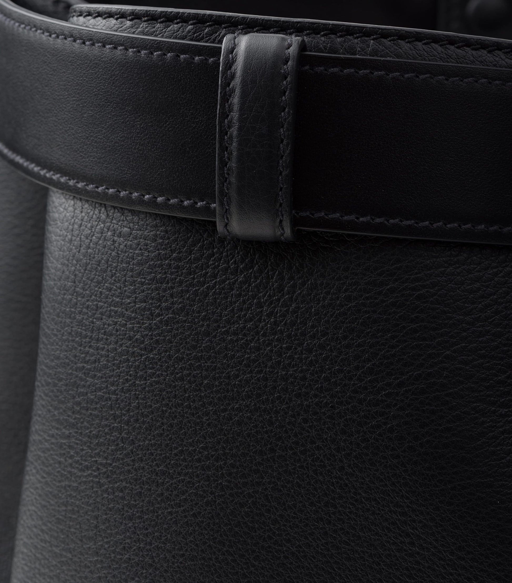 Prada Leather Buckle Tote Bag