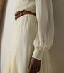 Ralph Lauren Collection Beige Mulberry Silk Grantly Midi Shirt Dress