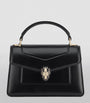 Mini Leather Serpenti Forever Top-Handle Bag