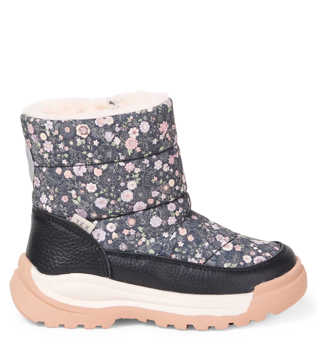 Wheat - Delaney Tex floral leather-trimmed boots