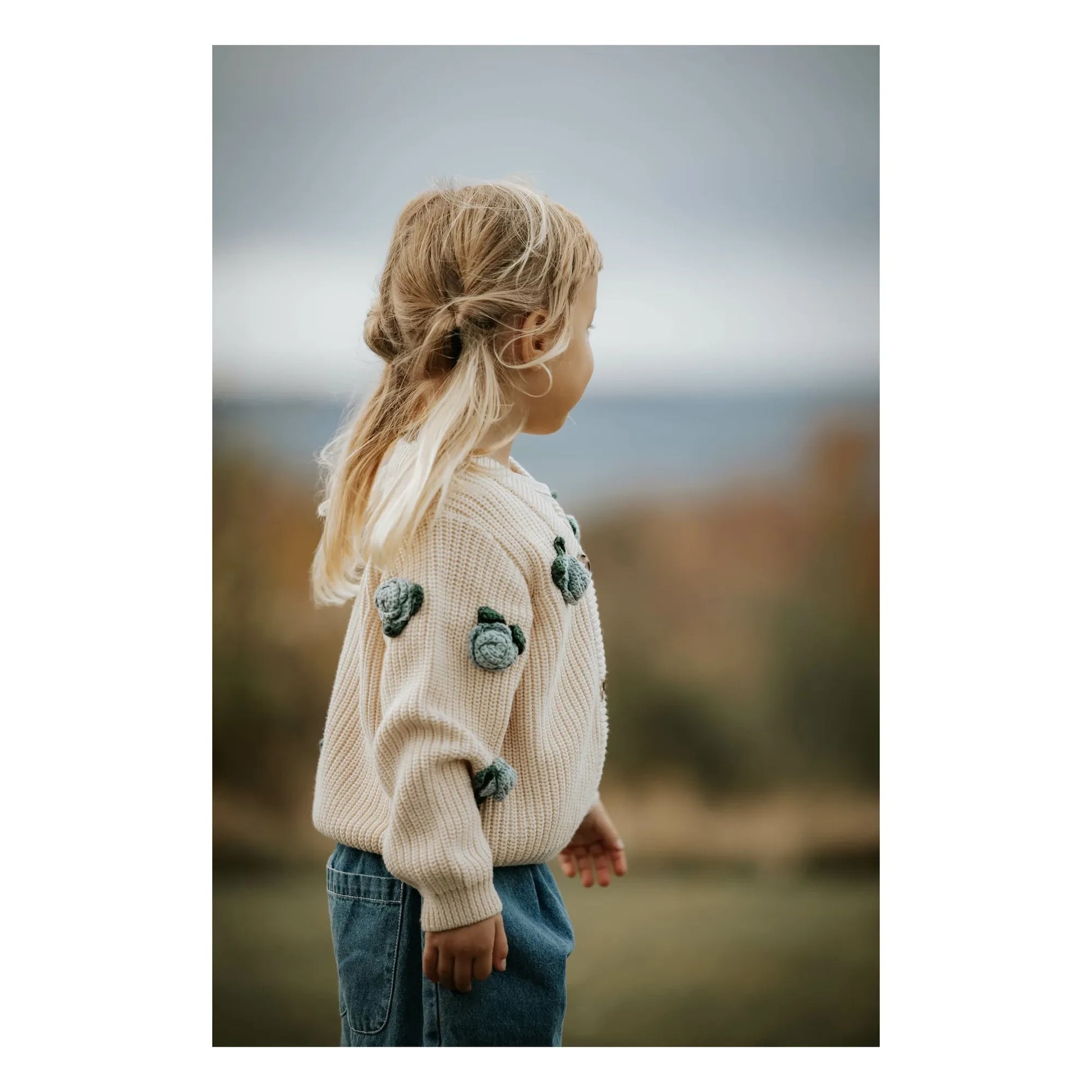Fliink - Cool Flower Cardigan | Ecru