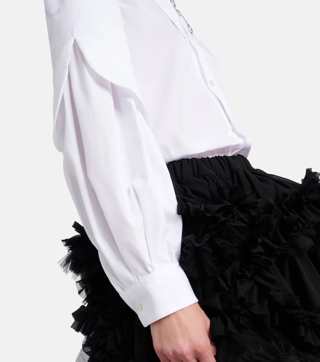 Noir Kei Ninomiya - Embellished cotton shirt