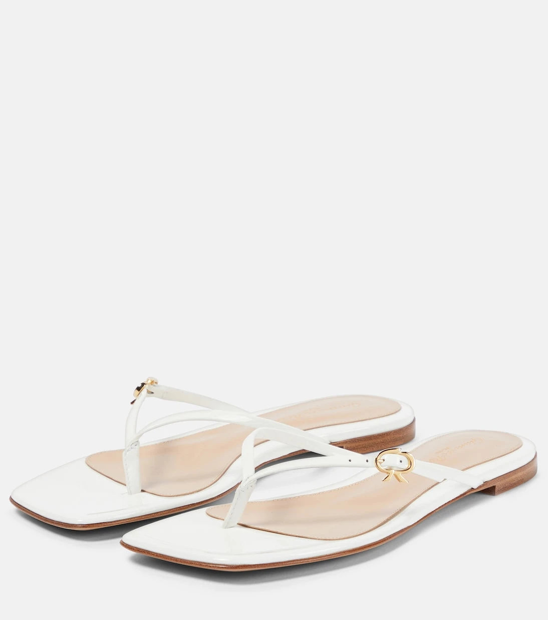 Gianvito Rossi - Patent leather thong sandals